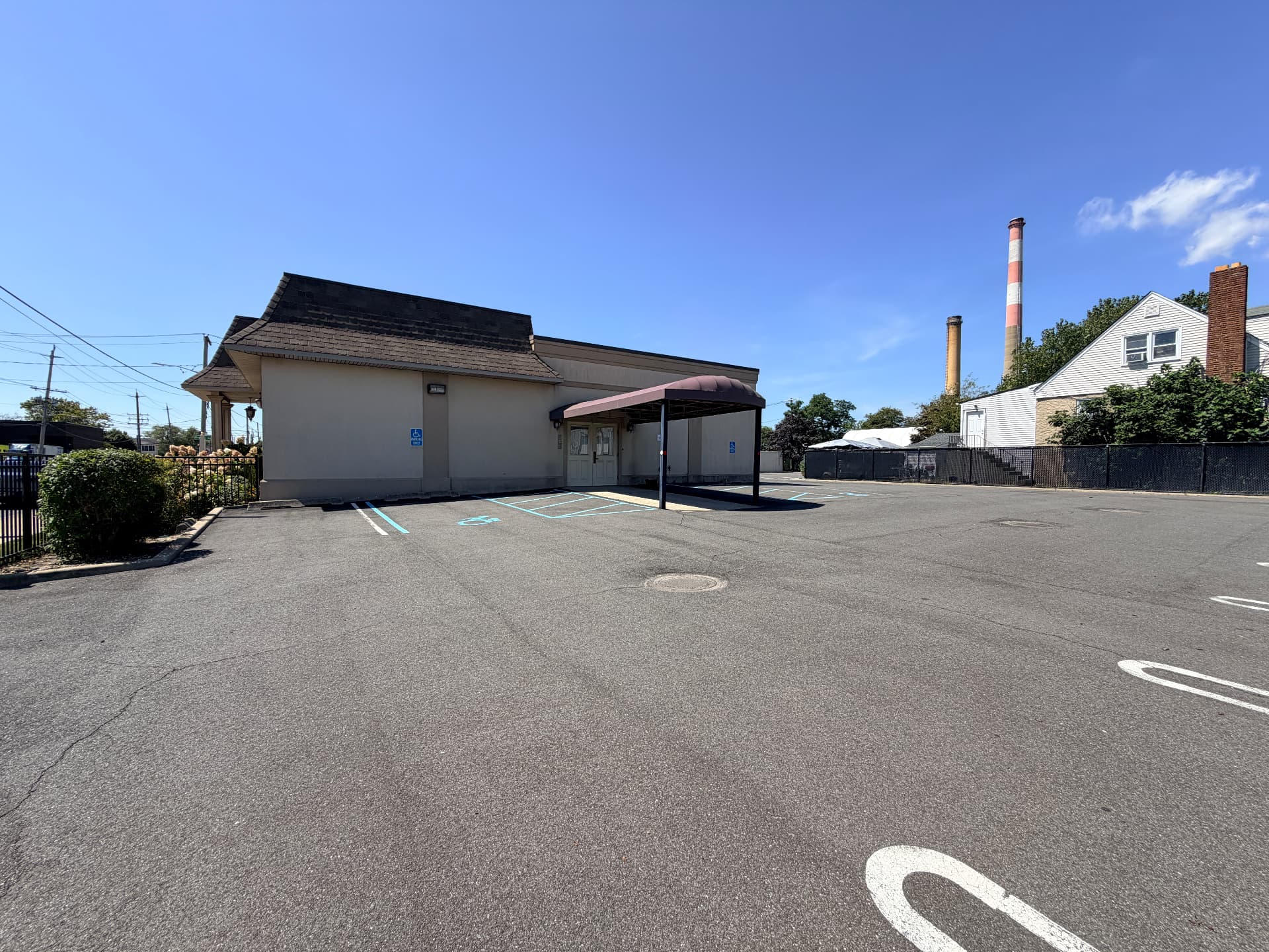 Rear entrance with covered canopy